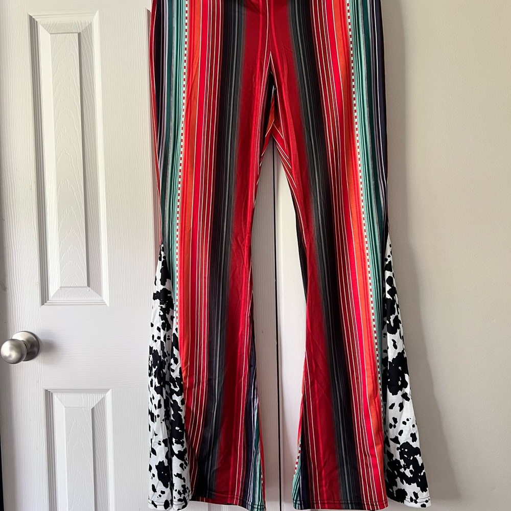Serape and Cow Print Yoga Pants